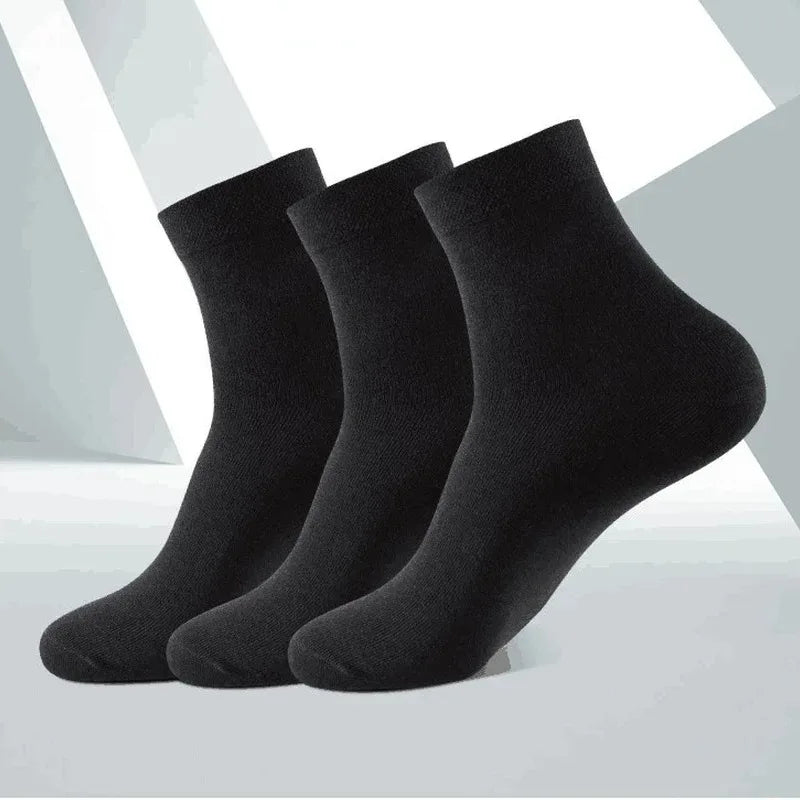 Mens Cotton Crew Socks - 10 Pairs Casual Business Breathable Size 38-45 - ZOOMNSTORE