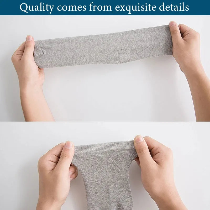 Mens Cotton Crew Socks - 10 Pairs Casual Business Breathable Size 38-45 - ZOOMNSTORE