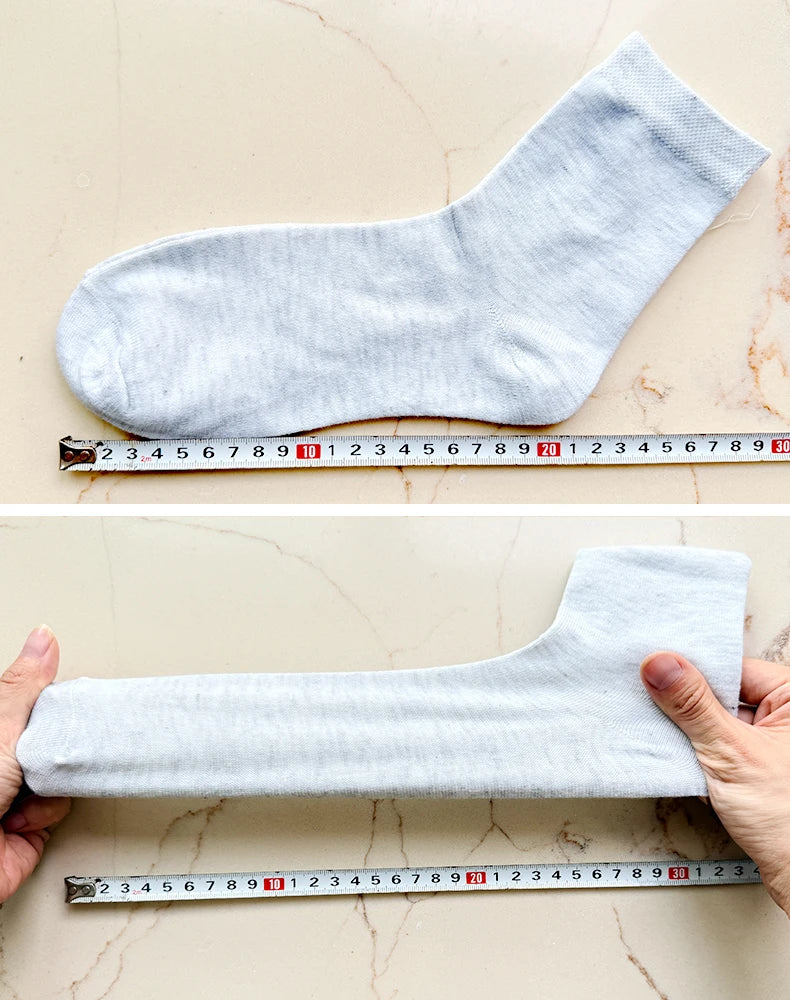 Mens Cotton Crew Socks - 10 Pairs Casual Business Breathable Size 38-45 - ZOOMNSTORE