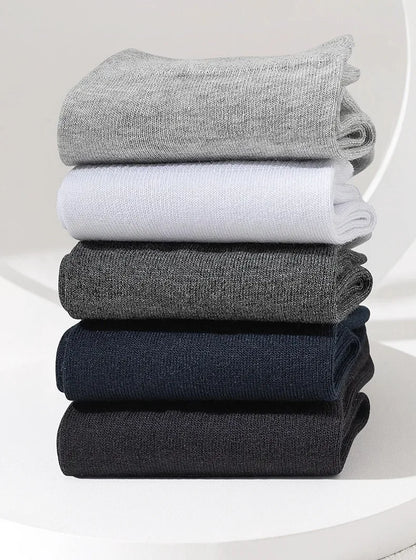 Mens Cotton Crew Socks - 10 Pairs Casual Business Breathable Size 38-45 - ZOOMNSTORE