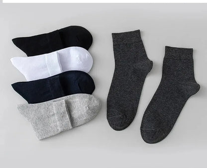 Mens Cotton Crew Socks - 10 Pairs Casual Business Breathable Size 38-45 - ZOOMNSTORE