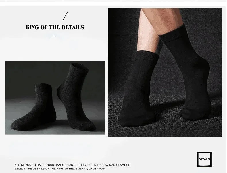 Mens Cotton Crew Socks - 10 Pairs Casual Business Breathable Size 38-45 - ZOOMNSTORE