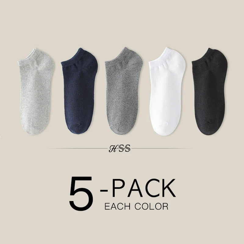 Mens Cotton Crew Socks - 10 Pairs Casual Business Breathable Size 38-45 - ZOOMNSTORE
