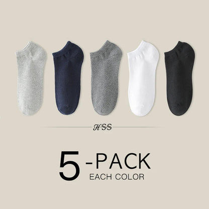 Mens Cotton Crew Socks - 10 Pairs Casual Business Breathable Size 38-45 - ZOOMNSTORE
