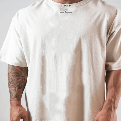 Mens Cotton Gym Shirt - Short Sleeve Fitness Tee M-XXXL - ZOOMNSTORE