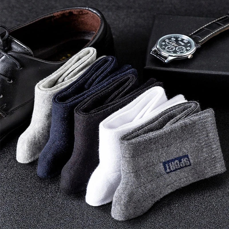 Mens Cotton Socks - 20 Pairs Breathable Deodorant Black Dress Socks - ZOOMNSTORE