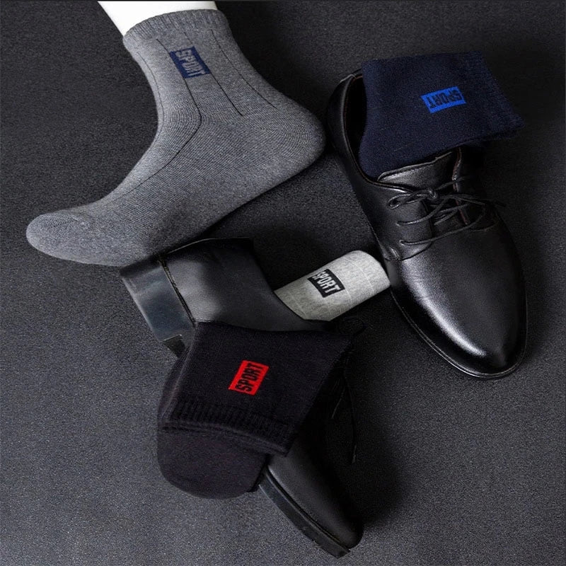 Mens Cotton Socks - 20 Pairs Breathable Deodorant Black Dress Socks - ZOOMNSTORE