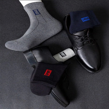 Mens Cotton Socks - 20 Pairs Breathable Deodorant Black Dress Socks - ZOOMNSTORE