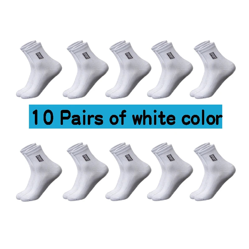 Mens Cotton Socks - 20 Pairs Breathable Deodorant Black Dress Socks - ZOOMNSTORE
