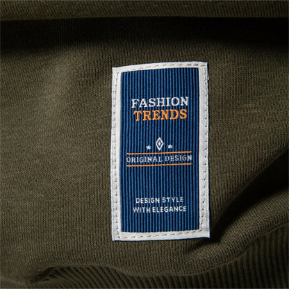 Mens Cotton-Blend Crew Neck Sweatshirt - Casual Sport Pullover Top - ZOOMNSTORE