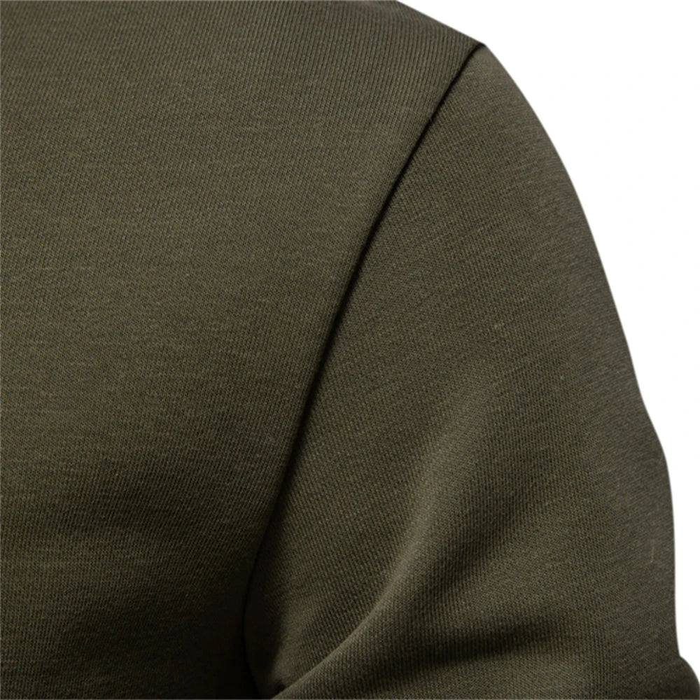 Mens Cotton-Blend Crew Neck Sweatshirt - Casual Sport Pullover Top - ZOOMNSTORE