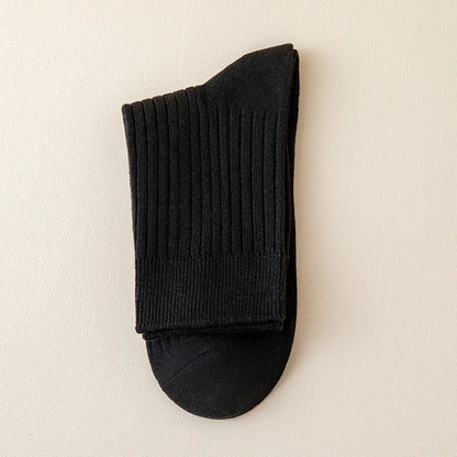 Mens Crew Socks - 3 Pairs Black  White Casual Cotton Streetwear - ZOOMNSTORE