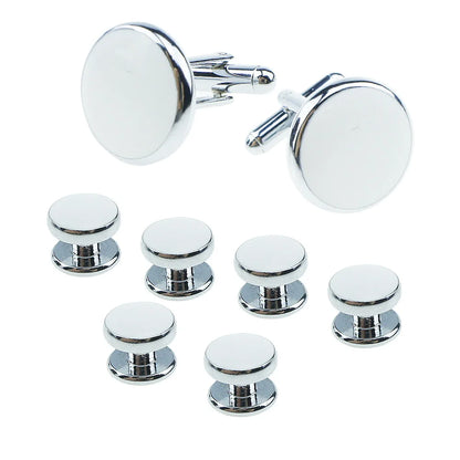 Mens Cufflinks and Studs Set - Tuxedo Accessories for Weddings and Parties - ZOOMNSTORE