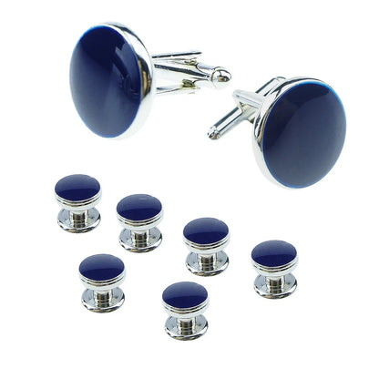 Mens Cufflinks and Studs Set - Tuxedo Accessories for Weddings and Parties - ZOOMNSTORE