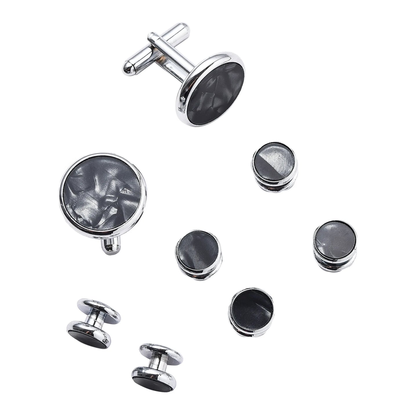 Mens Cufflinks and Studs Set - Tuxedo Accessories for Weddings and Parties - ZOOMNSTORE