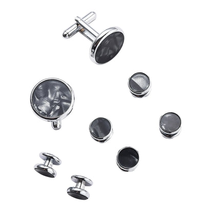 Mens Cufflinks and Studs Set - Tuxedo Accessories for Weddings and Parties - ZOOMNSTORE