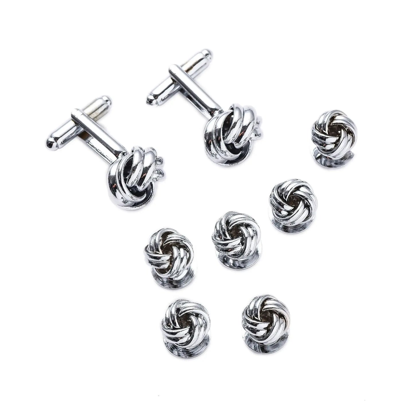 Mens Cufflinks and Studs Set - Tuxedo Accessories for Weddings and Parties - ZOOMNSTORE