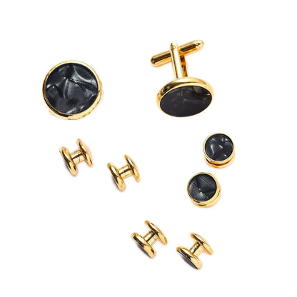 Mens Cufflinks and Studs Set - Tuxedo Accessories for Weddings and Parties - ZOOMNSTORE