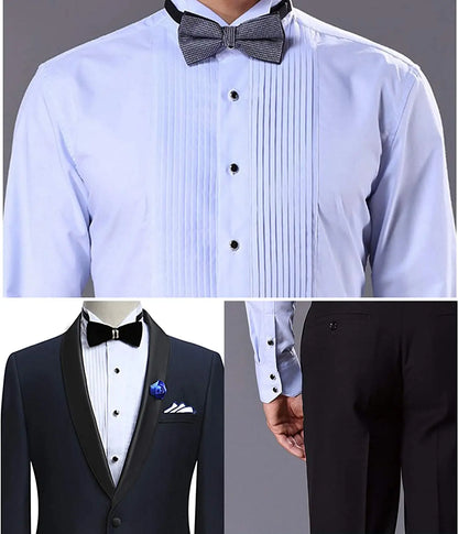 Mens Cufflinks and Studs Set - Tuxedo Accessories for Weddings and Parties - ZOOMNSTORE