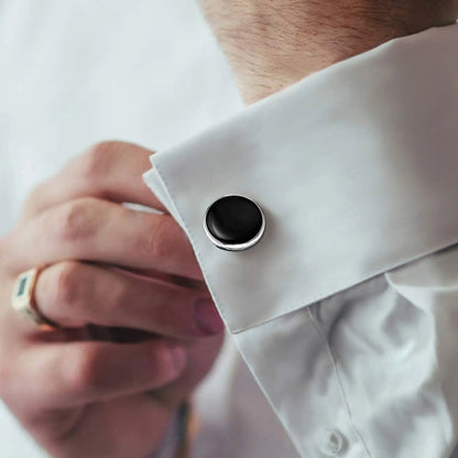 Mens Cufflinks and Studs Set - Tuxedo Accessories for Weddings and Parties - ZOOMNSTORE