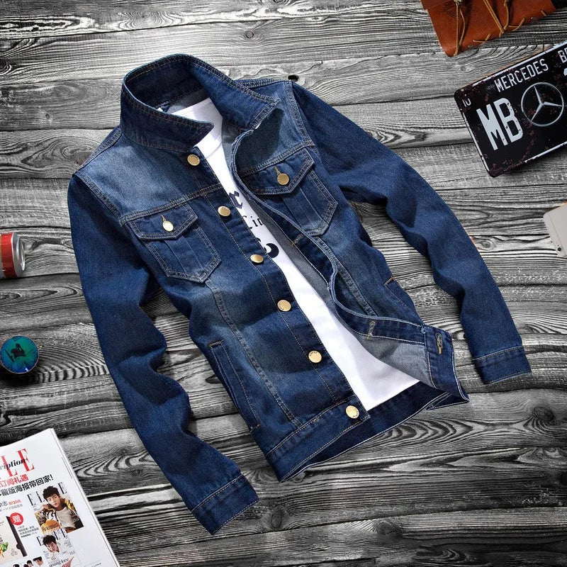 2025 Luxury Mens Denim Jackets Fashion Hole Jeans Jacket Mens Cotton Outwear Jackets Coat Long Sleeve Male Clothing Size 3XL 50 - ZOOMNSTORE