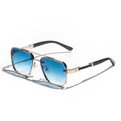 Mens Designer Sunglasses - UV400 Metal Frame Gradient Shades - ZOOMNSTORE