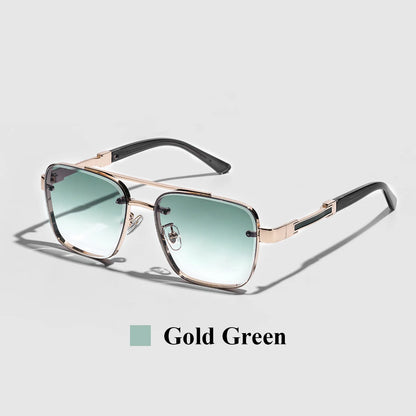 Mens Designer Sunglasses - UV400 Metal Frame Gradient Shades - ZOOMNSTORE