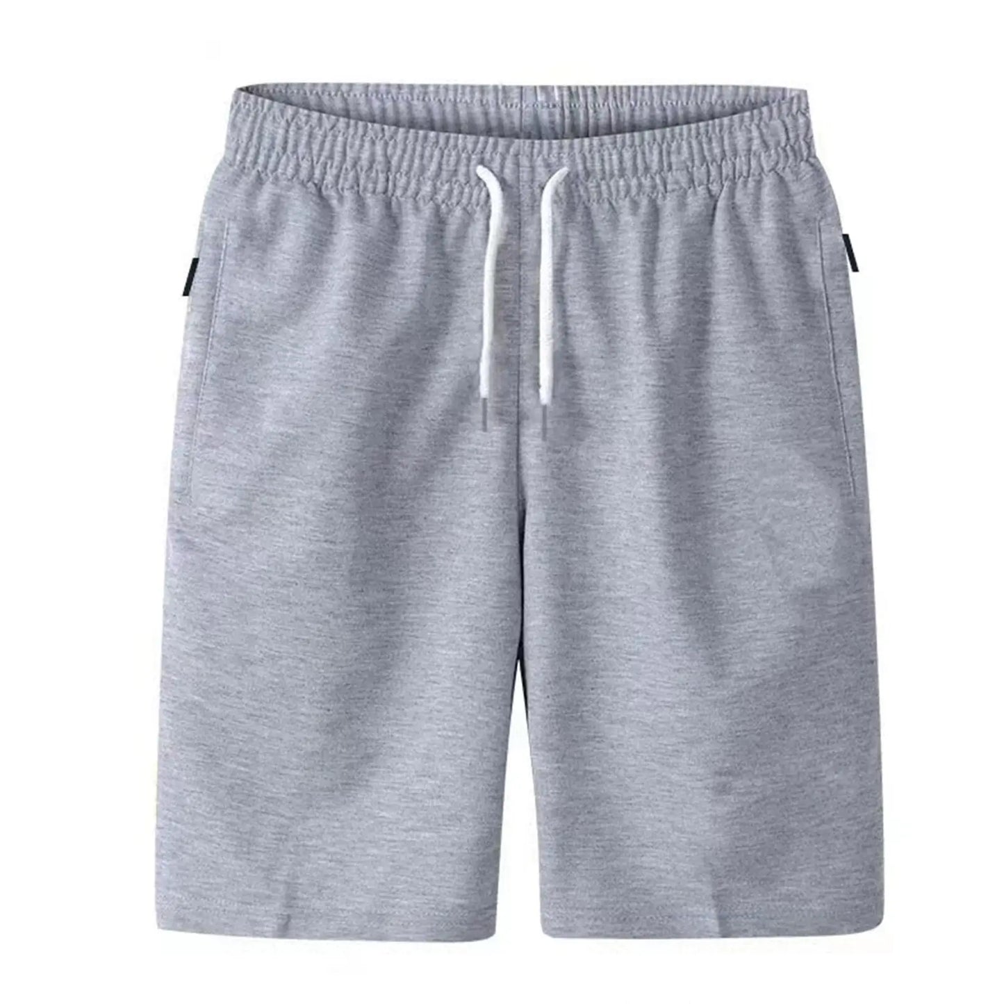 Mens Drawstring Beach Shorts - Solid Pocket Board Trunks for Summer - ZOOMNSTORE