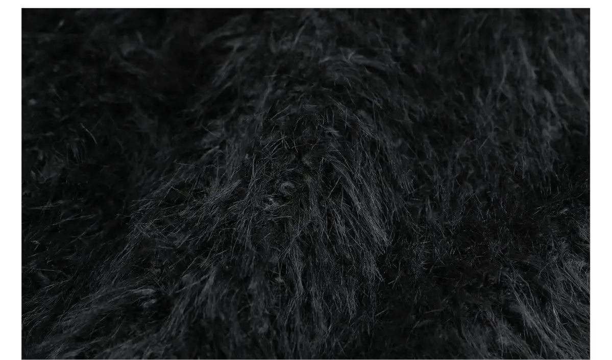 Mens Faux Fur Coat - Thick Warm Winter Fur Jacket With Loose Fit Trench Coat - ZOOMNSTORE