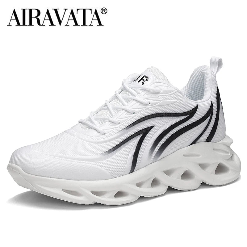 Mens Flame Printed Sneakers - Comfortable Athletic Running Shoes - ZOOMNSTORE
