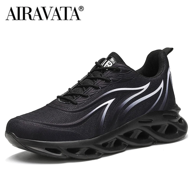 Mens Flame Printed Sneakers - Comfortable Athletic Running Shoes - ZOOMNSTORE