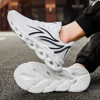 Mens Flame Printed Sneakers - Comfortable Athletic Running Shoes - ZOOMNSTORE