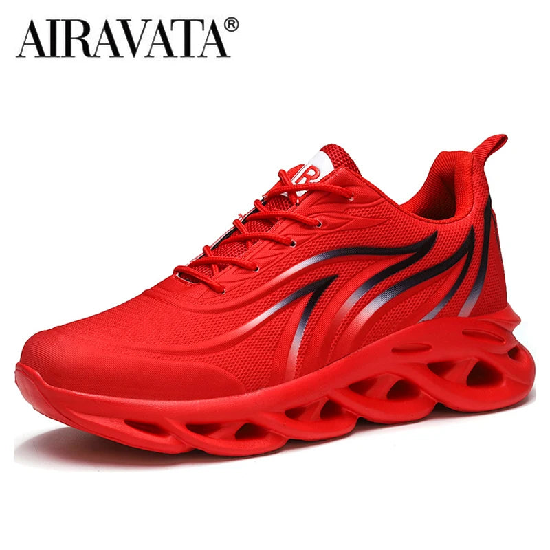 Mens Flame Printed Sneakers - Comfortable Athletic Running Shoes - ZOOMNSTORE
