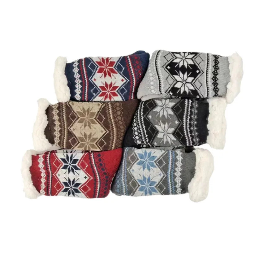 Mens Fluffy Thermal Winter Socks - Soft Non-Slip Fuzzy Floor Socks - ZOOMNSTORE