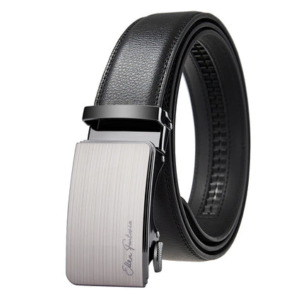 Mens Genuine Leather Automatic Belt - High-Quality Luxury Adjustable Designer Belt - ZOOMNSTORE