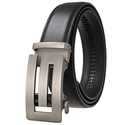 Mens Genuine Leather Automatic Belt - High-Quality Luxury Adjustable Designer Belt - ZOOMNSTORE