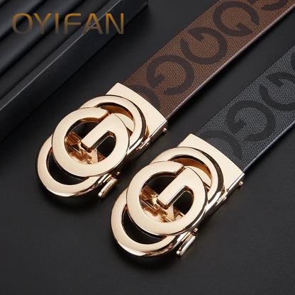 Mens Genuine Leather Ratchet Belt - Stylish Durable Cowhide Designer Belt - ZOOMNSTORE