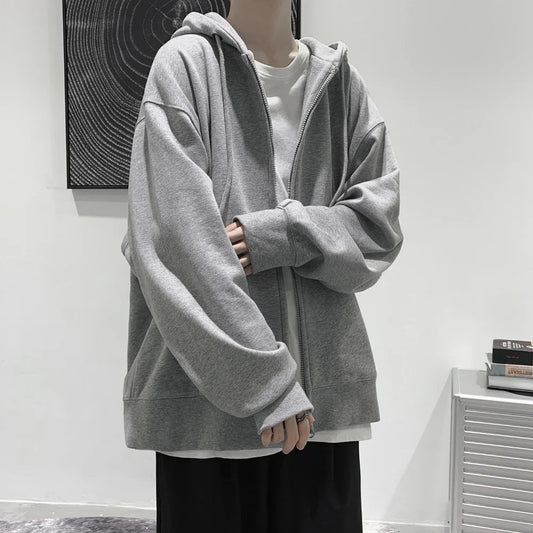 Mens Hooded Cardigan - Trendy Zipper Sweatshirt for Autumn - ZOOMNSTORE