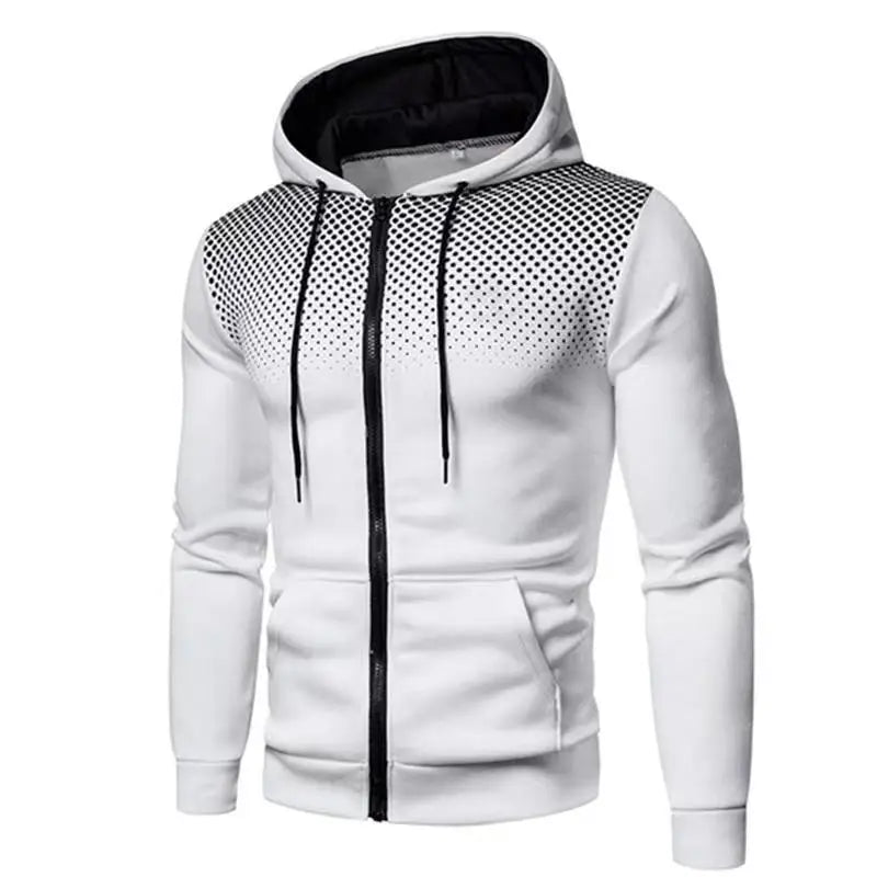 Mens Hoodie Jacket - 2024 Streetwear Long Sleeve Zipper Pullover - ZOOMNSTORE