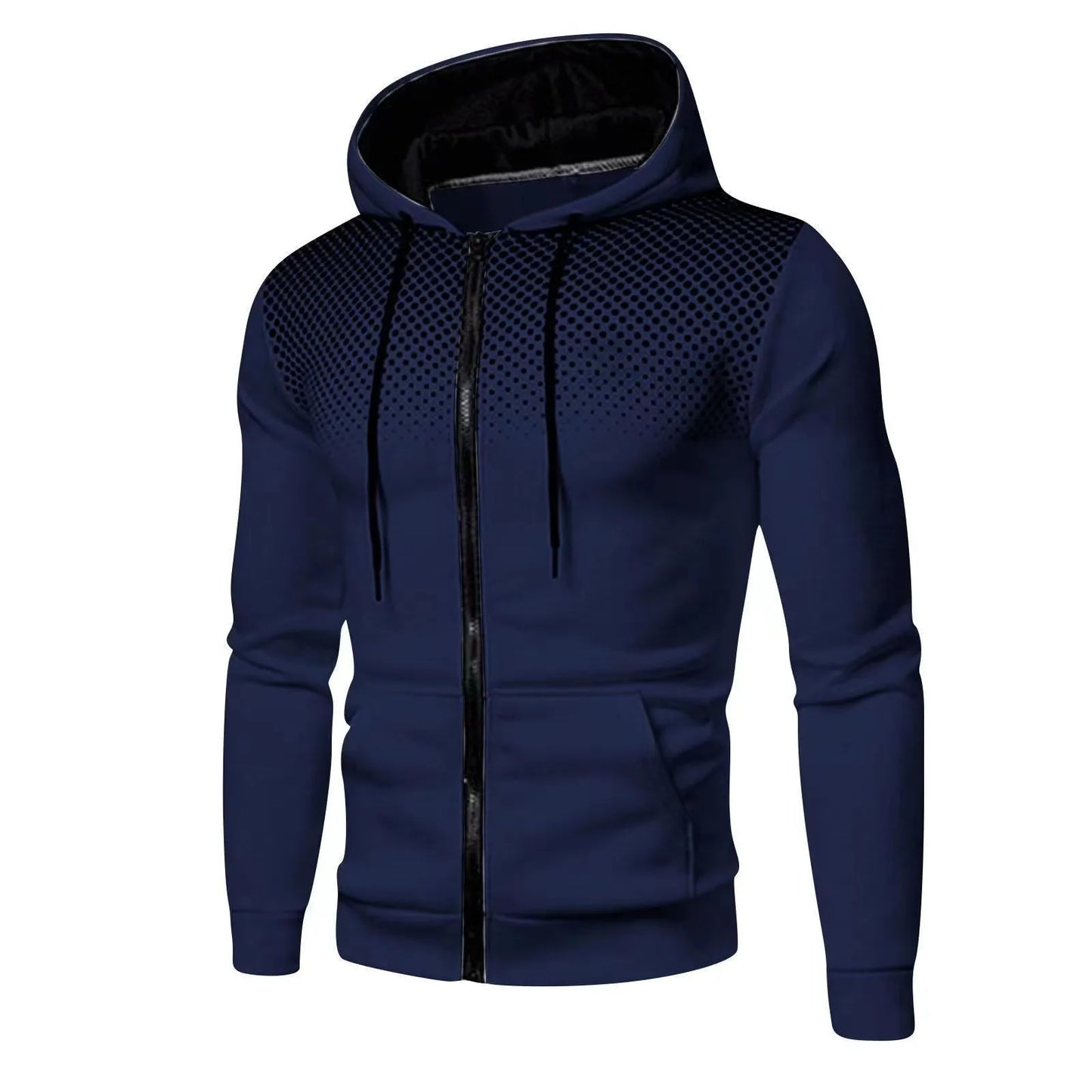 Mens Hoodie Jacket - 2024 Streetwear Long Sleeve Zipper Pullover - ZOOMNSTORE