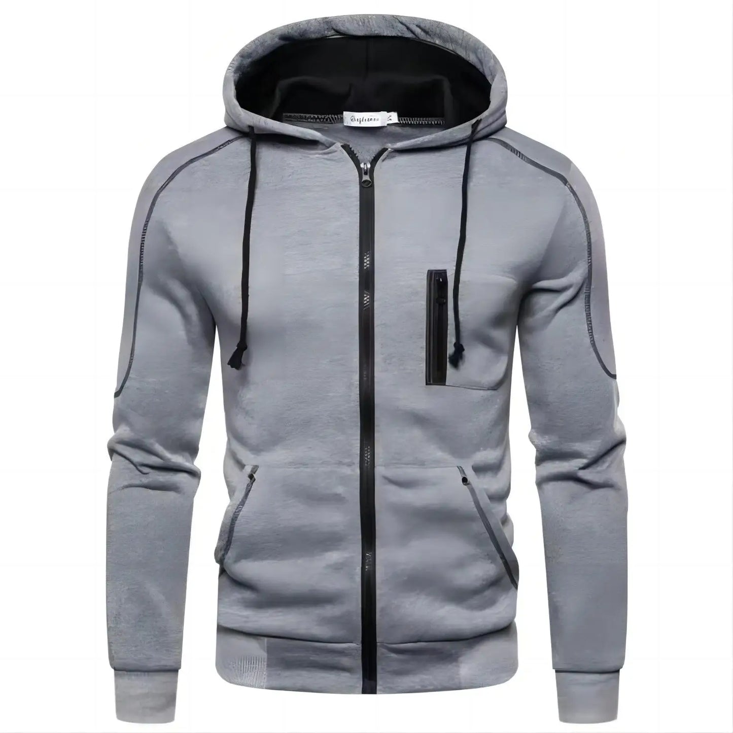 Mens Hoodie Jacket - 2024 Streetwear Long Sleeve Zipper Pullover - ZOOMNSTORE