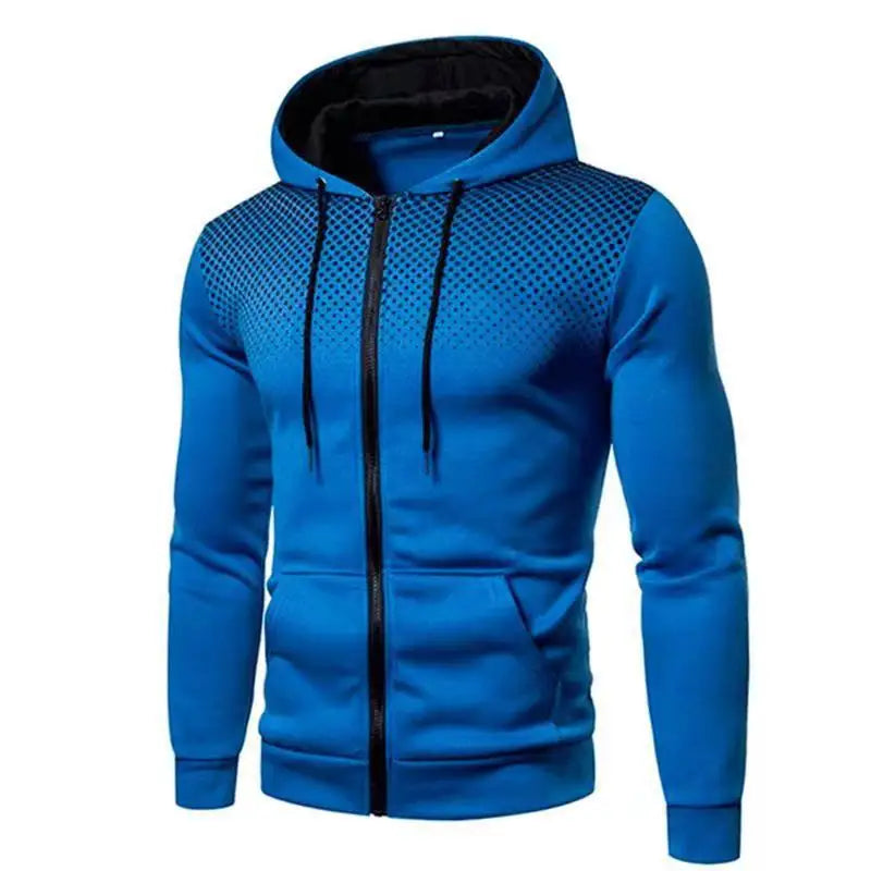 Mens Hoodie Jacket - 2024 Streetwear Long Sleeve Zipper Pullover - ZOOMNSTORE