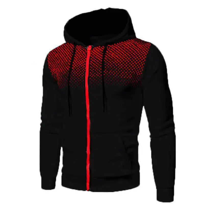 Mens Hoodie Jacket - 2024 Streetwear Long Sleeve Zipper Pullover - ZOOMNSTORE