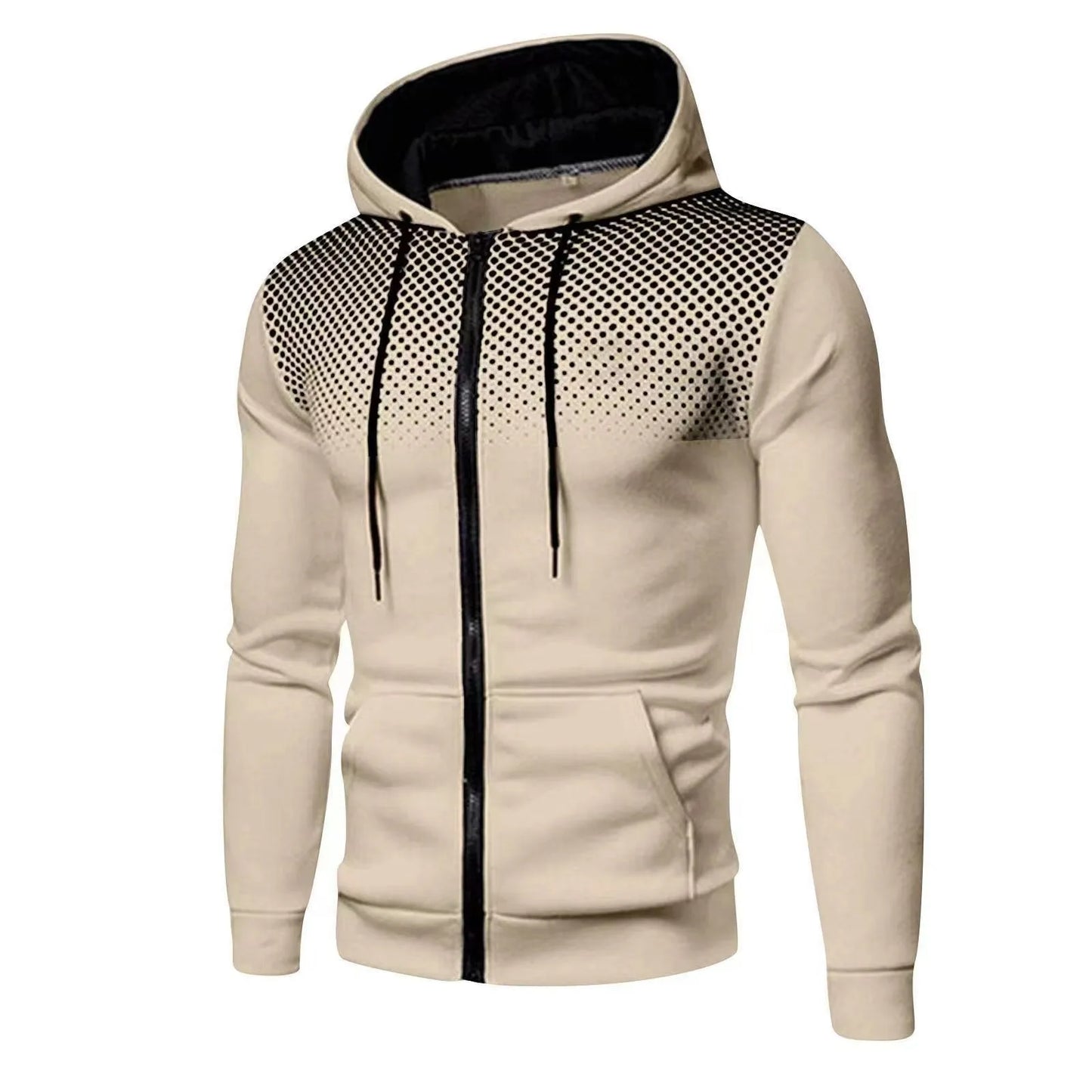 Mens Hoodie Jacket - 2024 Streetwear Long Sleeve Zipper Pullover - ZOOMNSTORE