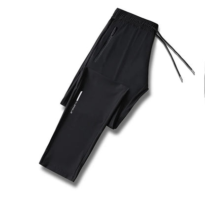 Mens Ice Silk Summer Pants - Slim Fit Quick Dry Loose Casual Running Trousers - ZOOMNSTORE