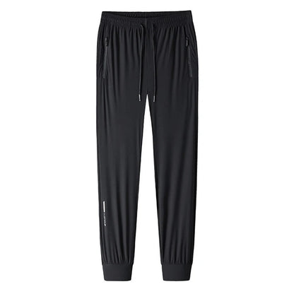 Mens Ice Silk Summer Pants - Slim Fit Quick Dry Loose Casual Running Trousers - ZOOMNSTORE