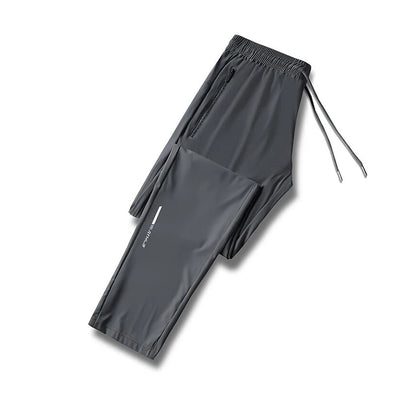 Mens Ice Silk Summer Pants - Slim Fit Quick Dry Loose Casual Running Trousers - ZOOMNSTORE