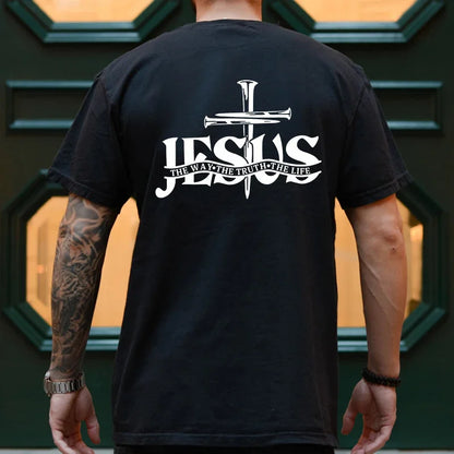 Mens Jesus Graphic Tee - Oversized Christian Streetwear T-Shirt - ZOOMNSTORE