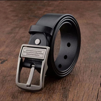Mens Leather Cowhide Belt - Luxury Fashion Pin Buckle Strap - ZOOMNSTORE