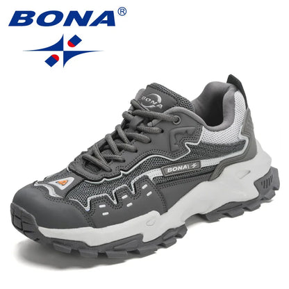 Mens Leather Running Sneakers - Athletic Jogging Trainers - ZOOMNSTORE